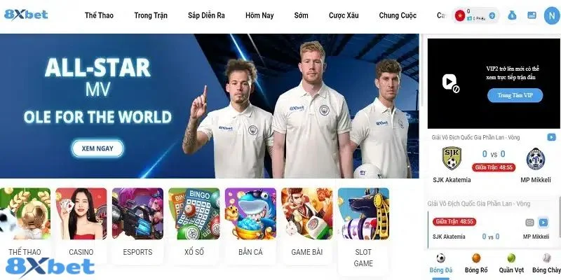 8Xbet cung cấp sảnh cược với hệ thống bảo mật tuyệt đối.
